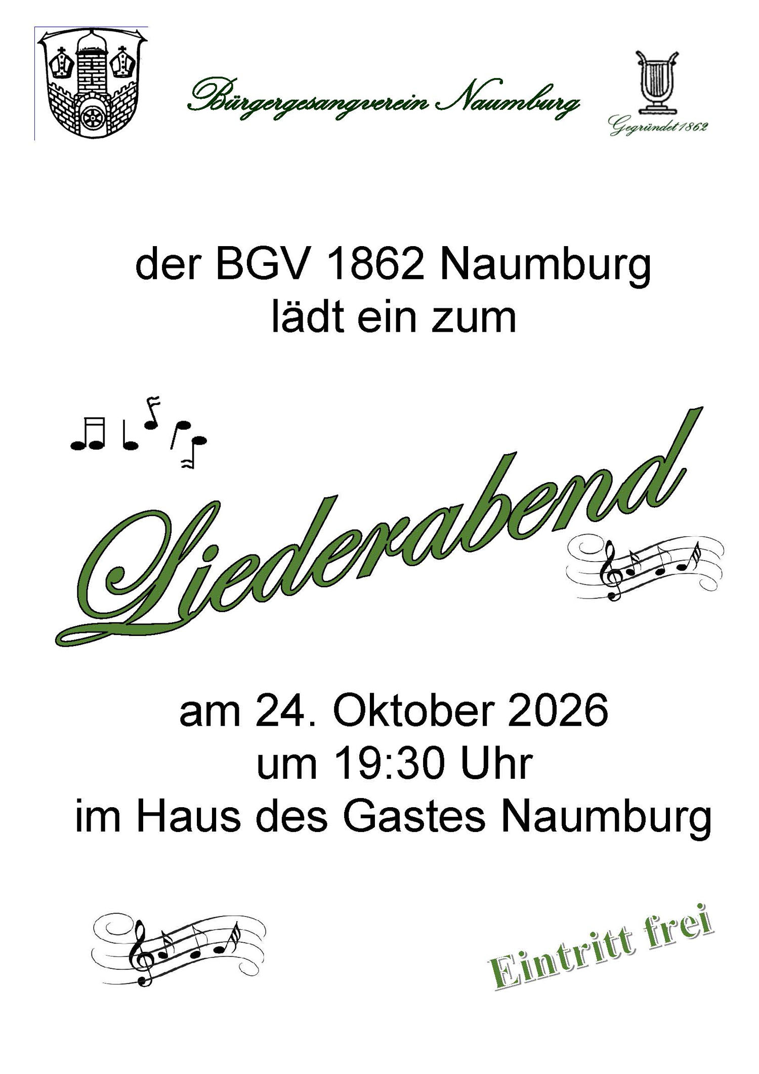 Liederabend des BGV Liederabend des BGV